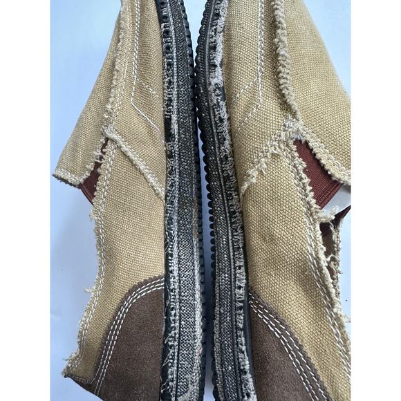 CASMAG Men's Cloth Shoes Canvas Slip on Loafers 10/43 Leisure Vintage Flat Boat - Picture 8 of 10